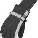 MAGARROW Kids Winter Warm Gloves Windproof Water-Resistant Snow Boys Girls Sport Gloves (Small (Fit Kids 6-7 Years Old), Black- Long Cuff)