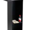 Podium Stand for Lectern Presentation Church Classroom, Pulpit with Wooden Heavy Base, Black Podium for Lecture, Wedding Speech