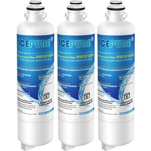 ICEPURE Refrigerator Water Filter Replacement for Bosch Ultra Clarity Pro BORPLFTR50, BORPLFTR55, 11032531, 12033030, 12028325, 11025825, B36CT80SNS, B36CL80ENS, WFC100MF, WFS200MF, RA450022, 3PACK