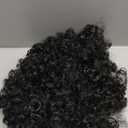Yuehong Short Black Curly Fluffy 70s Afro Wig 80s Disco Rocker Wig Heat Resistant Synthetic Fibers Durable Breathable Costume Hair for Unisex(Black)