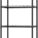 HOMEFORT 6-Shelving Unit, Adjustable Wire Shelving, Metal Wire Shelf Rack Organizer for Kitchen, Pantry, Closet, Bathroom, Laundry, Black,21" W x 11" D x 69" H