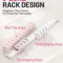4 Pack 20-Inch Clear Acrylic Mahjong Racks with Pushers & Bag