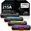 215A Toner Cartridge Replacement for HP 215A Toner Cartridges 4 Pack, Work with HP Color Laserjet Pro MFP M183fw; M182n; M182nw; M155a; M155nw Printers (with Chip, BK/C/M/Y)