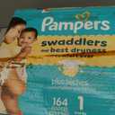 Pampers Swaddlers Diapers, Size 1 (8-14 lbs), 164 Count, Absorbent, Keeps Baby Dry and Comfortable, Skin Safe Disposable Baby Diaper