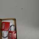 4 Digit Combination Lock for Lockers - Resettable Keyless Locker Lock with Side Window, Digital Padlock for Gym, School, Storage, Toolbox, Gate & Shed(Red)