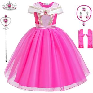 Princess Costumes Birthday Party Halloween Costume Cosplay Dress up for Little Girls 3-10 Years (4T-5T, Q99)