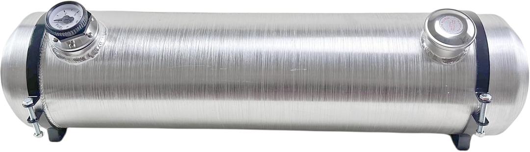 JSD 7 Gallon Aluminum Spun Fuel Tank Gas Tank With Gauge+ Bracket 8 x 33" End Fill 1/4" NPT Outlet