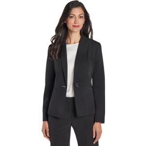 Kasper Women's Stretch Crepe One Button Blazer, 22