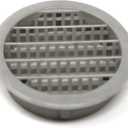 2" Round Plastic Louver Soffit Air Vent Reptile Screen Grille Cover Multiple Colors/Quantities (12, Grey)