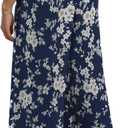 Lastshe Women's Plus Size Pants Wide Leg Work Casual Palazzo Pants Elastic High Waisted Dressy Trousers with Pockets 3X