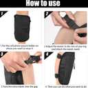 Xuniea 2 Pack Leg Phone Holder, Cell Phone Calf Leg Band Holster, Nonslip Cellphone Holder with Adjustable Strap Calf Band Wallet Pouch for Men Women Equestrian Jogger Running Workout(Black)