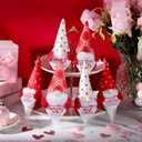 Kathfly 24 Sets Valentines Gnome Mini Plush Figurines Bulk with Heart Cards Red Small Gnome Tired Tray Table Decor Valentine Gift for Coworker Employee Office Home Decoration Galentine Party Supplies