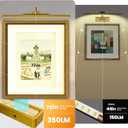 3 Pack Gallery Picture Frame Lights - 24Inch Gold Battery Wireless Wall Mounted Lighting for Large Art, Posters, Canvas & Gallery Walls