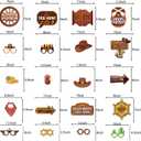 36Pcs Country Party Decorations Photo Booth Props, Western Photo Booth Props for Western Party Decorations, Wild West Cowboy for Cowboy Party