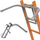 Ladder Stabilizer for Gutter Cleaning Tools and Wall,Heavy Duty Roof Ladder Hooks Steel Extension Ladder stabilizer with Ladder Accessory,Ladder Standoff with Anti-Slip Rubber Feet (Silver Gray)