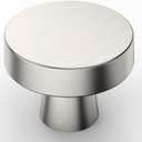 Amerdeco 6 Pack Brushed Satin Nickel Cabinet Knobs 1-1/4 Inch(32mm) Single Hole Cabinet Handles Dresser Knobs Drawer Knobs and Pulls for Bathroom Cabinets