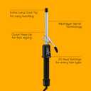 Conair Instant Heat 1/2-Inch Curling Iron, Tight Curl Hair Curler for All Hair Types, Long-Lasting Definition, 25 Heat Settings, Fast Heat-Up, Dual Voltage Small Curling Iron with Clamp, Black