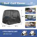 Explore Land Waterproof Golf Cart Cover Universal Fits for Most Brand 2 Passenger Car