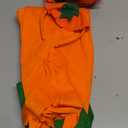 WISHTEN 3PCS Halloween Pumpkin Costume for Women,Pumpkin Poncho for Adults with Headband & Bag,Halloween Costume for Women 2-3