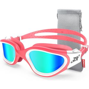 ZIONOR G1 Polarized Swimming Goggles for Unisex Adult Women Anti Fog 100% Anti UV Diving Goggles (B2 (Polarized + Bright Mirror Gold))
