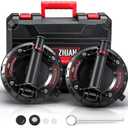 8" Glass Suction Cups to Lift Large Glass,Heavy Duty Industrial Suction Cup Tools with Handle and Carrying Case,Industrial Lifte for Tiles,Windshield,Window,440lbs Lifting Capacity(2 Pack)