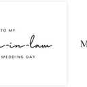 3 x To My Mother In Law On Our Wedding Day Card, Mother In Law Of The Bride/Groom Wedding Gifts.