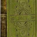 Vintage Style Olive Green Faux Leather Embossed Book Box - Decorative Storage Box 3-03