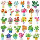 Labeol Diamond Art Kits for Kids Boys and Girls Ages 6-8-10-12 Easy to DIY Creative Diamond Art Sticker Craft by Numbers Kits for Kids and Adult Beginners (Potted Plant)