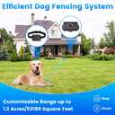 Electric Dog Fence System Pet Containment System Underground Dog Tone Shock Boundary Containment Waterproof Adjustable Training Collar for Small Medium Large Dog