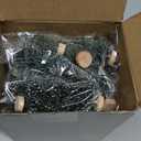 Waipfaru Christmas Decorations, Bottle Brush Christmas Trees, 21 Pcs Mini Christmas Tree Table Decor, Miniature Pine Trees for Xmas Tabletop Crafts Indoor Decor (Green & Sliver)