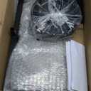 3-Light Ceiling Light Fixture, Black Semi-Flush Mount Chandelier with Geometric Metal Shade, Farmhouse Industrial Lighting for Kitchen, Living Room, Bedroom Hallway, Foyer, E26 Base