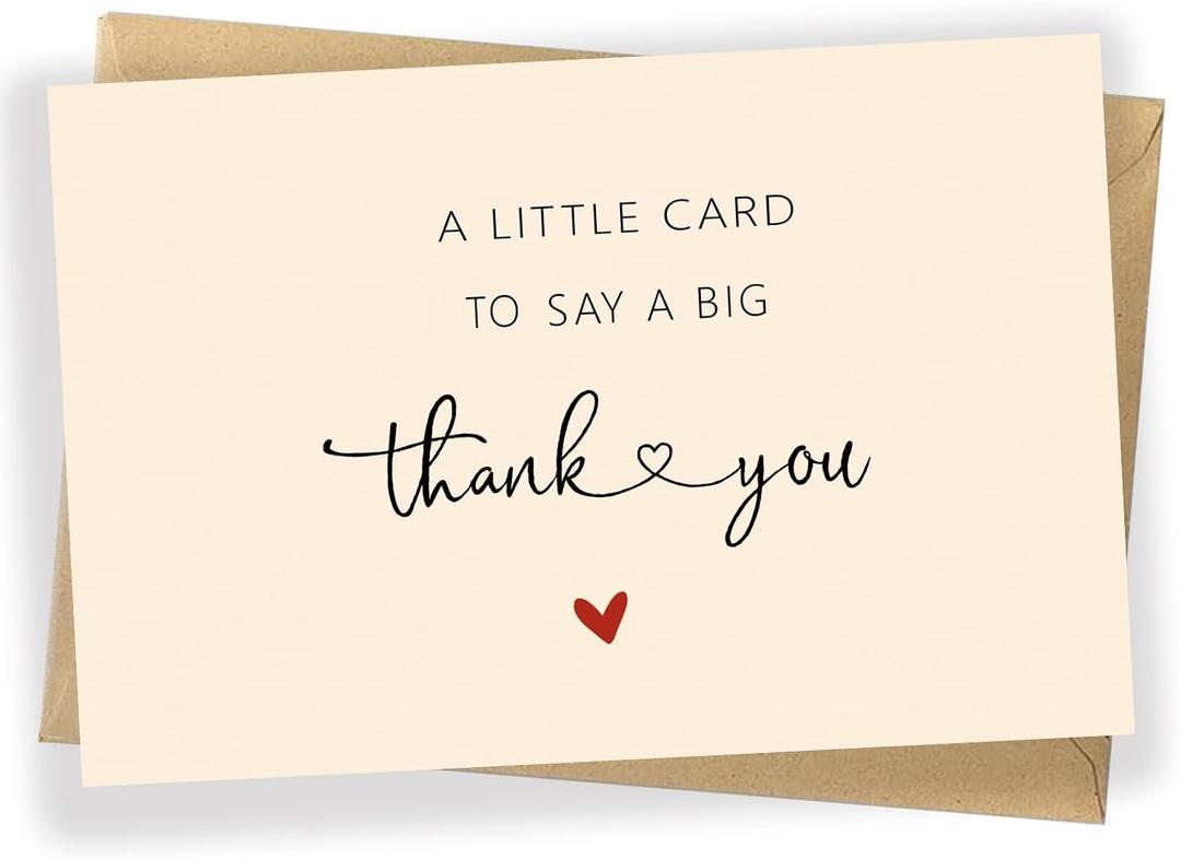 48 Pack Thank You Cards with Envelopes & Stickers, 4×6 Cute Blank Greeting Cards for Baby Shower & Wedding，Boxed Bulk Thank You Notes for Graduation Teachers Business Coworker Employee Appreciation