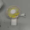 TUNISE Portable Handheld Fan, Portable Fan Rechargeable, 4000mAh, 180 Adjustable, 6 Speed Wind, Display Electricity in Real Time, USB Rechargeable Foldable F an, Quiet Personal Fan with Power Bank (White)