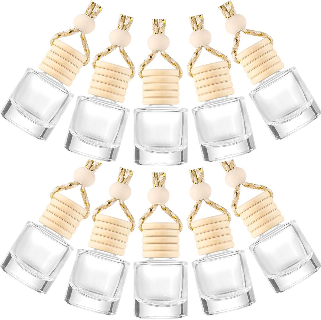 10pcs Aromatherapy Car Diffuser Necklace Car Vehicle Air Freshener Essential Diffuser Oil Fragrance Aromatherapy Bottles