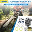 44mm Cylinder Piston Kit, Replacement Parts Compatible with Stihl MS251 MS 251 Chainsaw, Complete Assembly with Air Filter, Spark Plug, Fuel Line