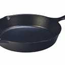 Lodge Seasoned Cast Iron Skillet - 12 Inch Ergonomic Frying Pan with Assist Handle, black
