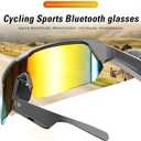 Smart Bluetooth Glasses for Men & Women, Polarized Sunglasses with Open Ear Bluetooth Speaker & Built-in Mic, UV Protection Sports Glasses for Cycling, Running, Outdoor Activities, Bridge Width: 18mm, Lens Width: 29mm, Arm Length: 120mm