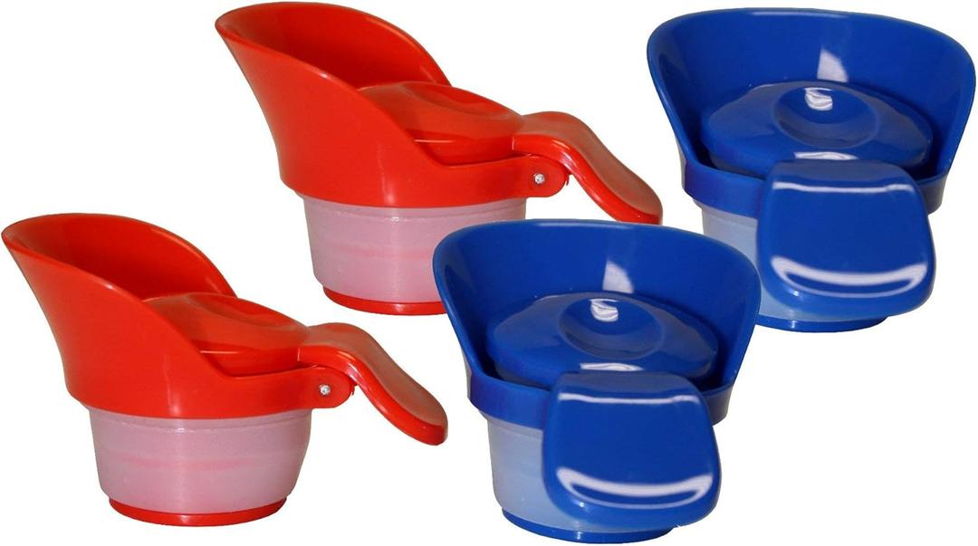 Milk Spout 1 of A Kind Kitchen Gadget - Easy Open Spout, Fast Seal, Amazing Tool For Arthritic Hands, Provides Smooth Clean Pour With Less Spills and Messes (2 pk) 4 Spouts Total (4-Count)