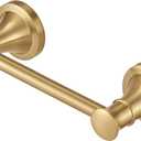 Hoimpro Wall Mounted Rustproof Toilet Tissue Paper Holder Bathroom Accessories Toilet roll Paper Hanger, Brushed Gold