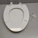 Mayfair Cassel Slow Close Toilet Seat, Easy Clean, Non Slip Premium Wood Seat, Easy Install, Made in USA, Elongated, White