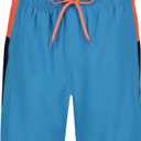 Under Armour Men's Comfort Swim Trunks, Shorts with Drawstring Closure & Full Elastic Waistband (Medium, Color Block Ether Blue)