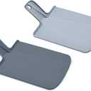 Joseph Joseph Chop2Pot Plus Foldable Plastic Cutting Boards, Easy Grip Handle, Non Slip Feet, Blue