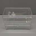 Juvale Tissue Box Cover Rectangle & Clear Tissue Box Holder - 9.3 x 7 x 5 in - Pull-Out Drawer & 3 Compartments - Bathroom Organizer & Vanity Caddy