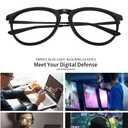 Blue Light Glasses for Woman Men, Anti Glare Eye Strain Computer Glasses (Black)