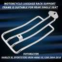 KATUR Motorcycle Luggage Rack Support Shelf Fits Rear Solo Seat 280mm (11") Silver Compatible with Harley XL Sportsters 883 XL1200 1985-2003