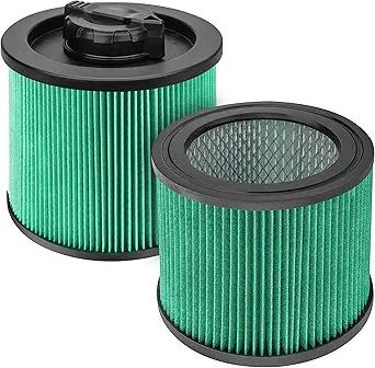 Fette Filter - DXVC4003 Premium HEPA Cartridge Filter Replacement Compatible with DeWalt DXV04T DXV05P DXV05S DXV08S DXV06G for 4 Gallon Wet Dry Vacuum - Pack of 2