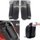 Motorcycle PU Leather Left Right Side Saddlebag Guard Bag with Water Drink Bottle Holder For Harley Touring Electra Street Tri Glide Road King Glide 1983-2023, One Size