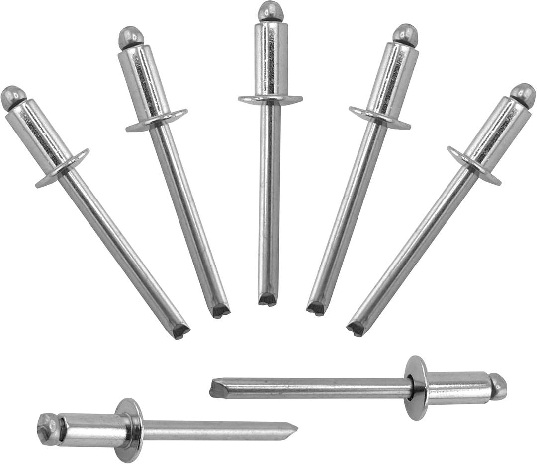 ALLCLEAN 100 Pcs 3/16"x3/8" Stainless Steel Blind Pro Rivets,4.8 x 10mm Pop Rivets,Stainless Steel Grip and Stainless Steel Mandrel
