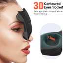 LitBear Sleep Mask for Side Sleeper Women Men, Eye Mask for Sleeping Light Blocking, 3D Contoured Cup Sleeping Mask, Soft Breathable Sleep Eye Mask with Adjustable Elastic Strap for Travel