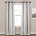 Lush Decor Sheer Grommet Curtains With Insulated Blackout Lining, Window Curtain Panels, Pair, 38"W x 95"L, Light Gray - Curtain With Sheer Overlay, Elegant Blackout Curtains for Bedroom